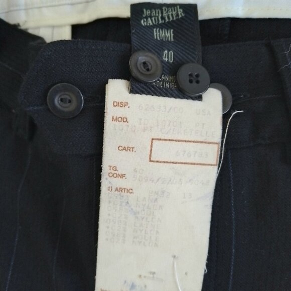 ๐ Exclusive Jean Paul Gaultier Trousers (1992) | Wool, Nylon & Wolle | New With - Picture 13 of 16
